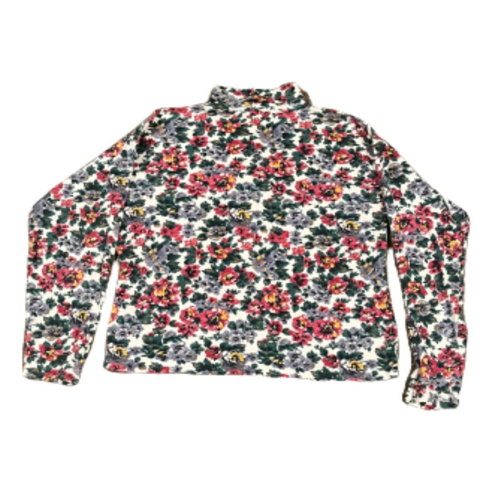 VINTAGE 90s FLORAL TURTLENECK
